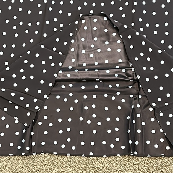 NEW AYR The La Di Da Sicilian Umber Dot Brown Silk Midi Skirt size X-Large - Picture 9 of 12